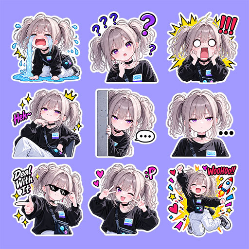 Geeky pixel stickers
